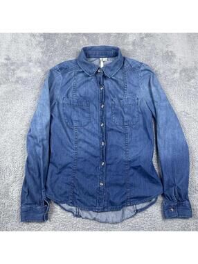 LC Lauren Conrad Denim Button-Up Shirt XS